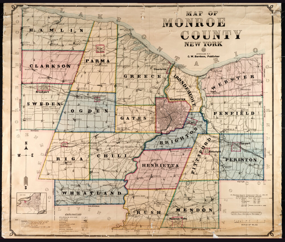 Old Map of Monroe County